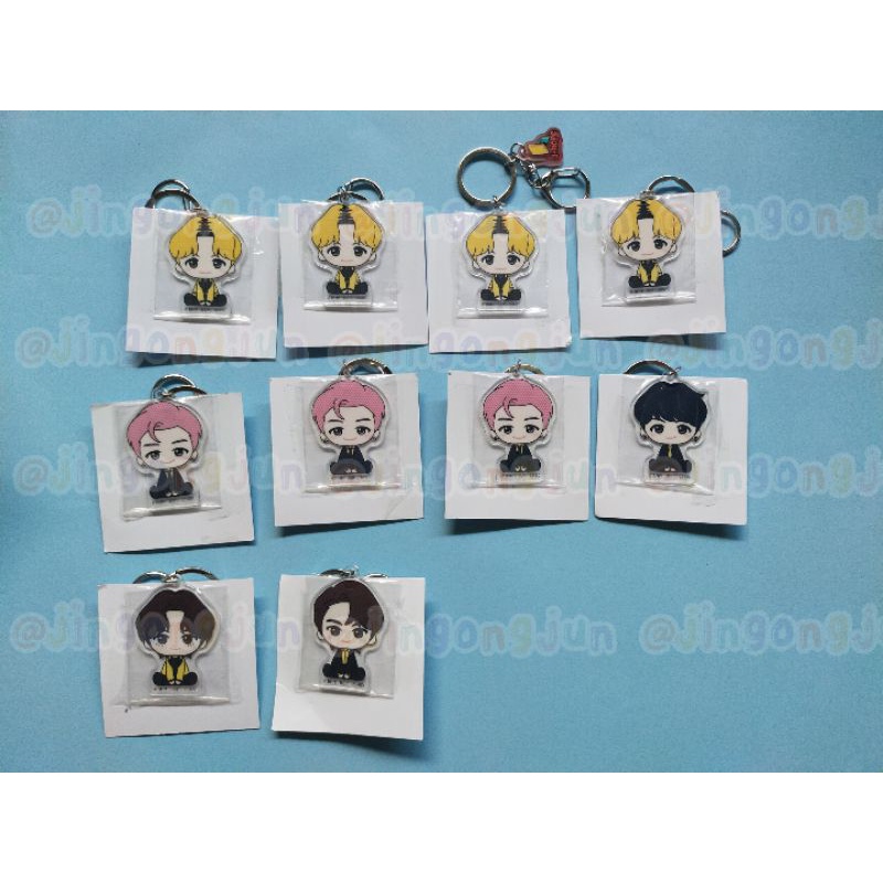 [SEALED] Keychain keyring official bts tiny tan tinytan chibi butter jimin jin jungkook suga v taehy