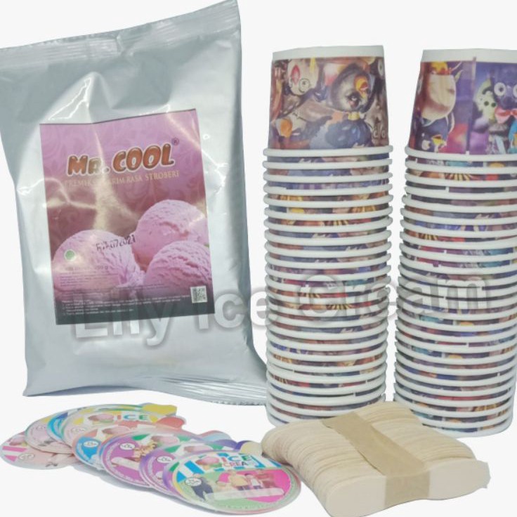 

『Perdana』 PAKET USAHA ICE CREAM BUBUK 250 GRAM +CUP PAPER 50 ML