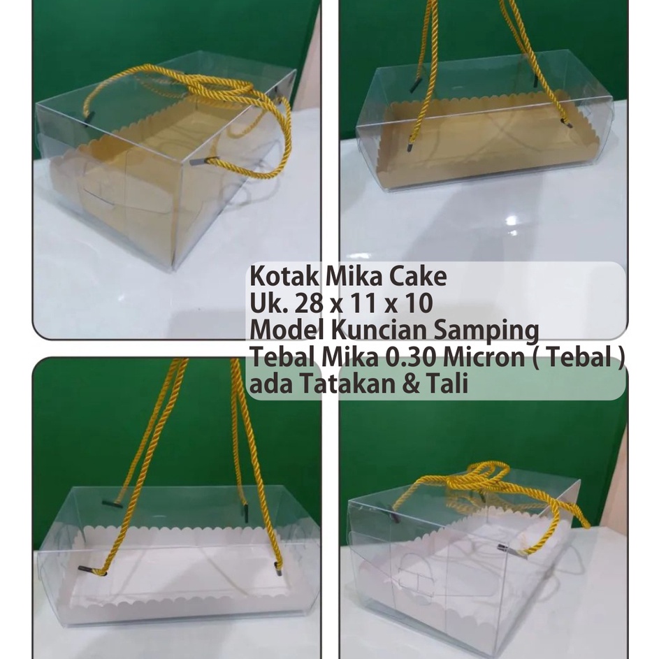 

TERMURAH Kotak Mika Kemasan Roti Gulung Uk. 28 x 11 x 10 cm , Murah Meriah