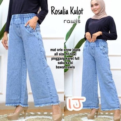 ✥Model Baru❆ CWEBK HIGH WAIST KULOT JEANS WANITA PREMIUM / CELANA KULOT JEANS RAWIS C86 ➵Harga Termu