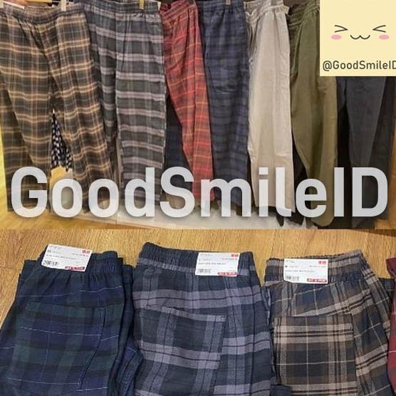 New Sale Uniqlo Men Celana Flannel Ankle Relax Pria Piyama Panjang Tidur Jastip Terbaik