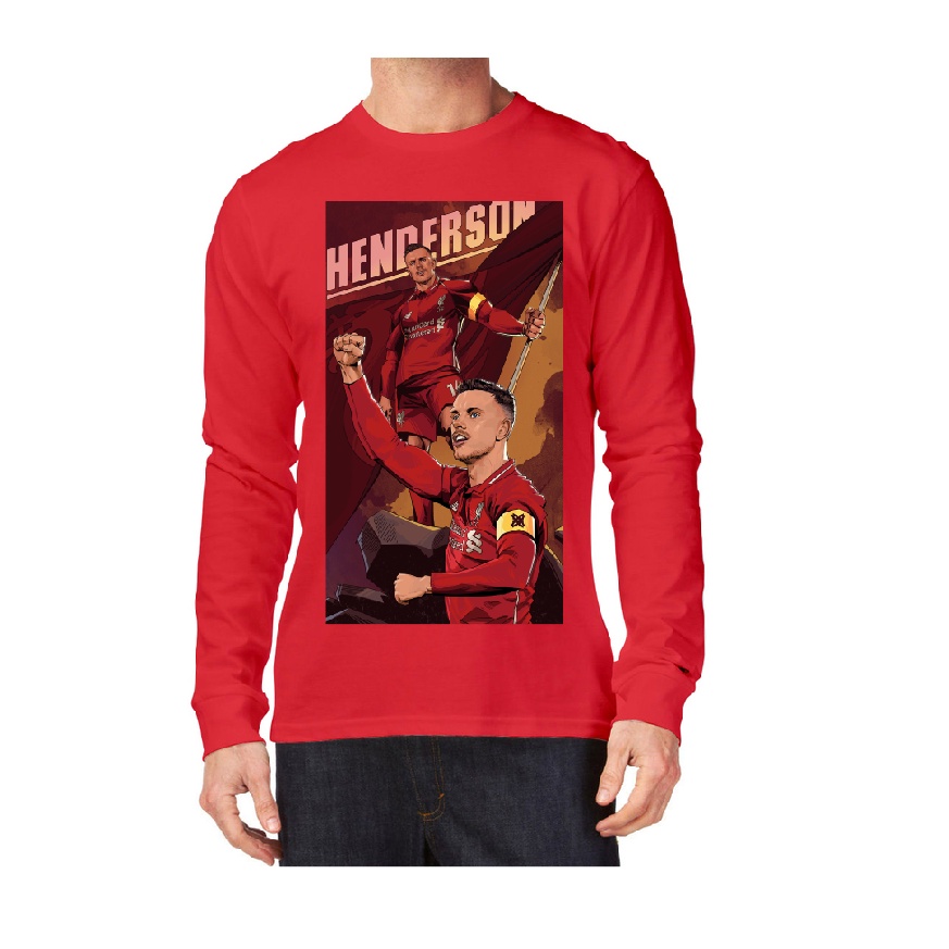 Kaos Baju Tshirt Klub Bola Liverpool Lengan Panjang Combed 30S Termurah kualitas Distro