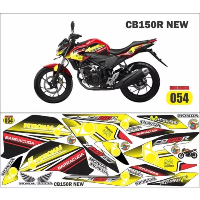 (Bisa COD) Striping CB 150 R new variasi Petronas Stiker cb new / Decal aksesoris motor Honda cb150 