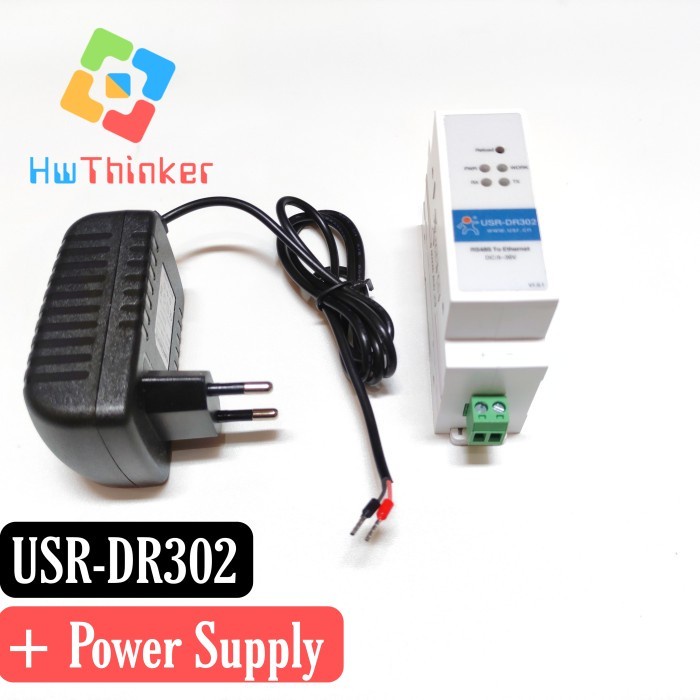 USR-DR302 DIN RAIL Serial RS485 to Ethernet Converter ModBus Gateway