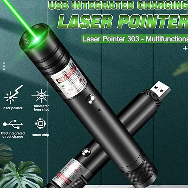 Laser Penunjuk Pointer Hijau 303 Jarak Jauh / Green Laser Pointer 303A