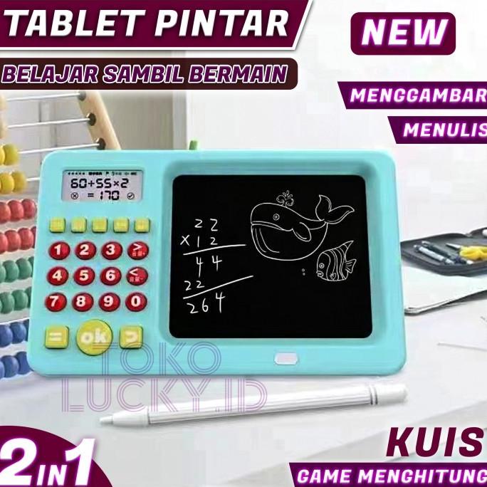 Mainan Edukasi Anak Papan Tulis Lcd Board Pen Tablet Game Menghitung