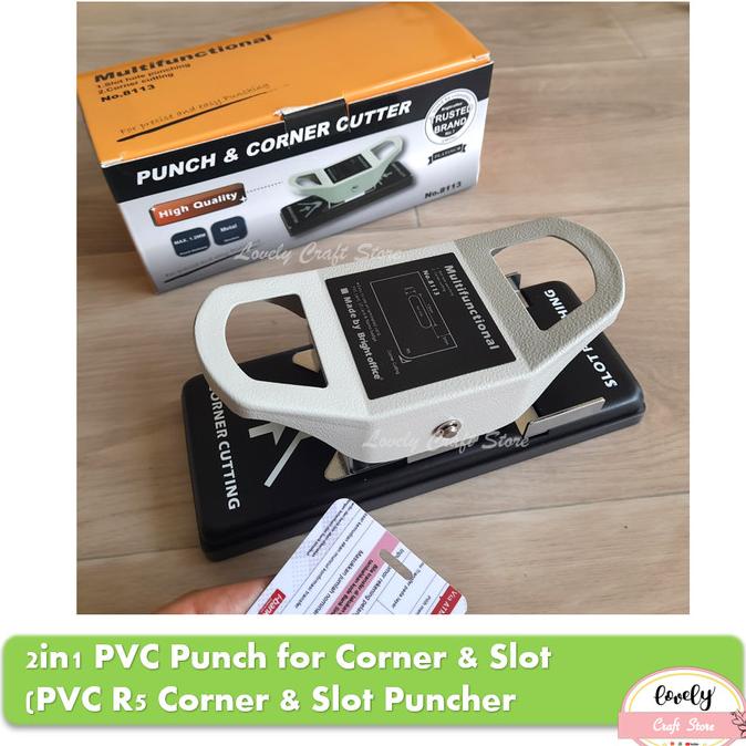 

2in1 PVC card punch corner rounder R5 slot punch pembolong pvc/kertas