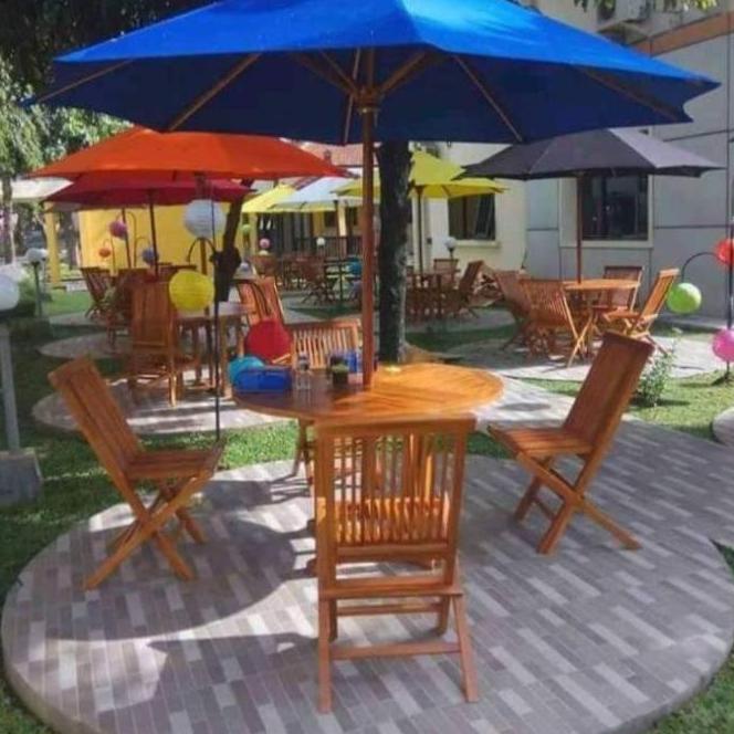 Ready Meja Payung Set Resto/Taman/Outdoor
