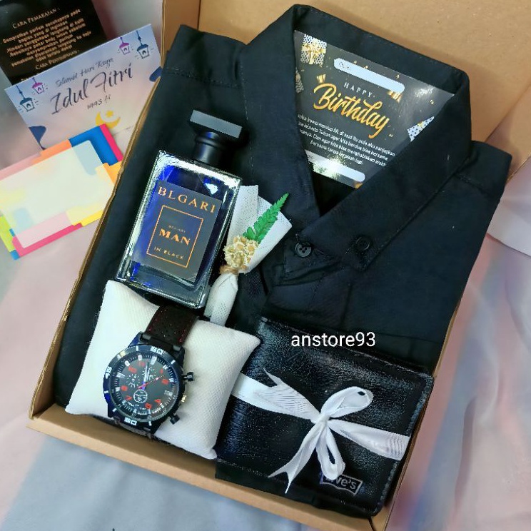 

[ SALE ] BISA COD kemeja cowo / kado/hampers gift Box / free Kartu ucapan Bisa request ucapan