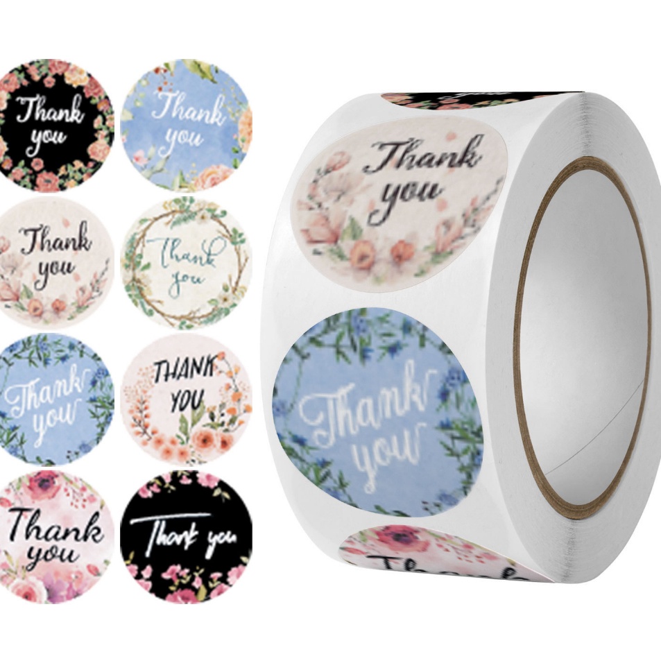 

(V44859) 1 Roll 500 Pcs Stiker H455 Stiker Label Thank You For Your Order