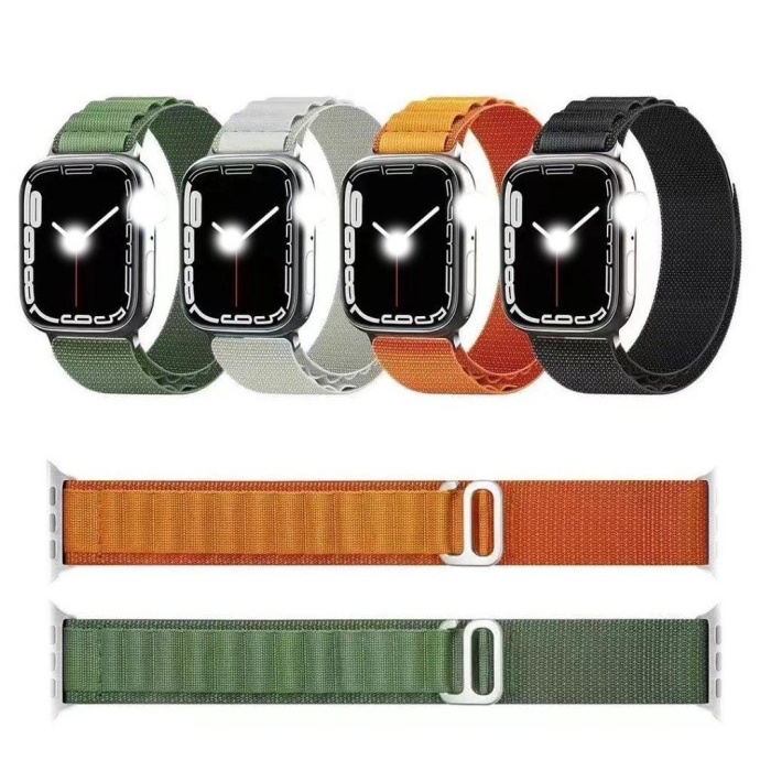 Strap Apple Watch Ultra 49mm 45mm Series 8 7 6 Tali Jam Iwatch Nylon