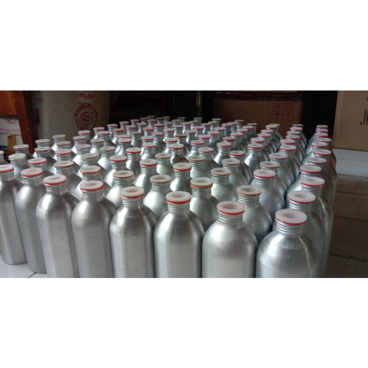 Stock Banyak➘ Botol Kaleng Alumunium Parfum Bekas 500ml Silver L56