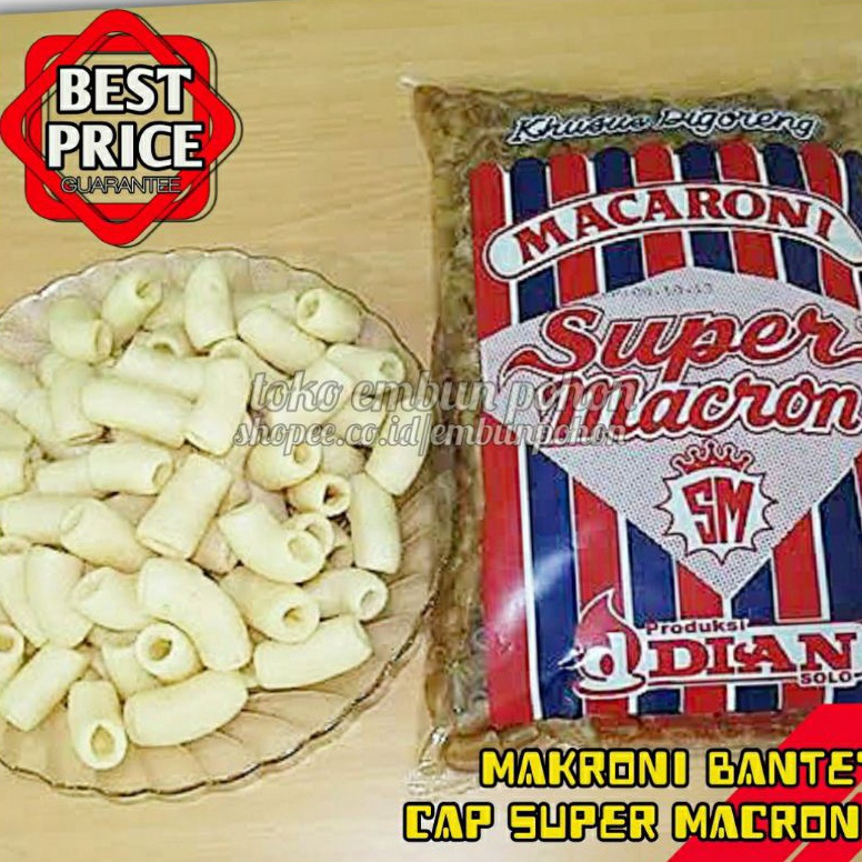 

➞ MAKRONI MEKAR MENTAH BUKAN BANTET CAP SUPER MACRON 1 KG ⇫