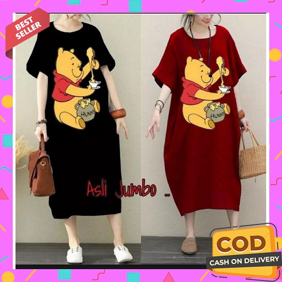 Daster Viral Kekinian Homidres Adem Sehari Hari Hamil Santai Rumahan W Daster Jumbo Panda / Daster