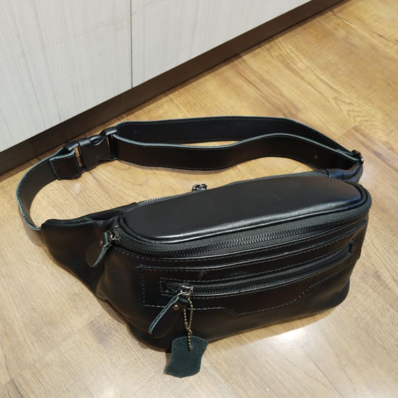 TAS KULIT KEREN, TAS PINGGANG PRIA, TALI NYA KULIT