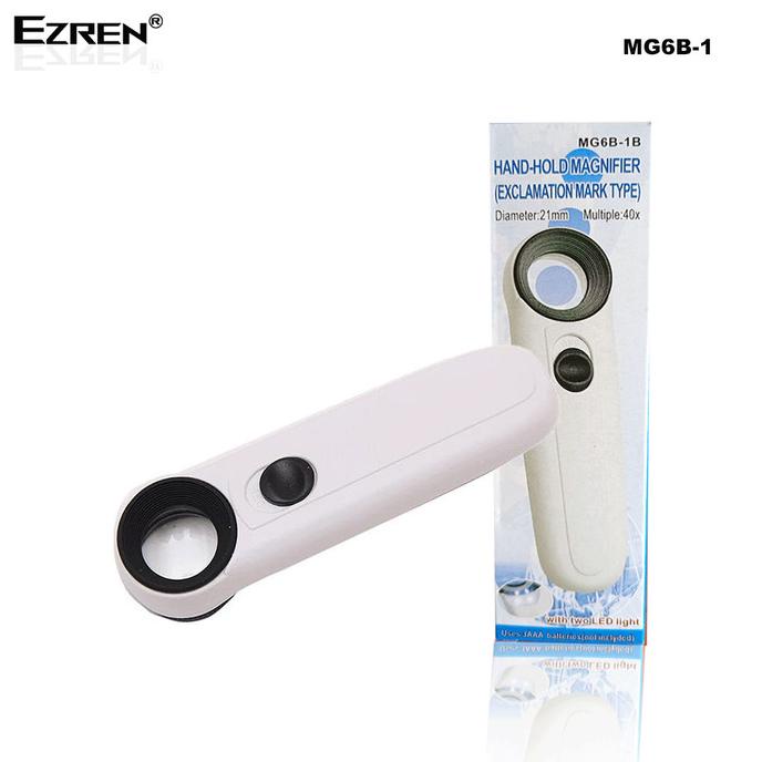 

Ezren Ez-0250 Portable 40X Mini Led Magnifying Glass Pembesar Mg6B-1B