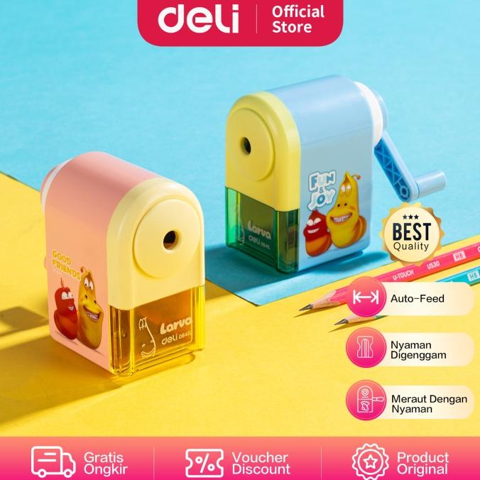 

Deli Larva School Rotary Pencil Sharpener/ Rautan Putar Pensil E0641L