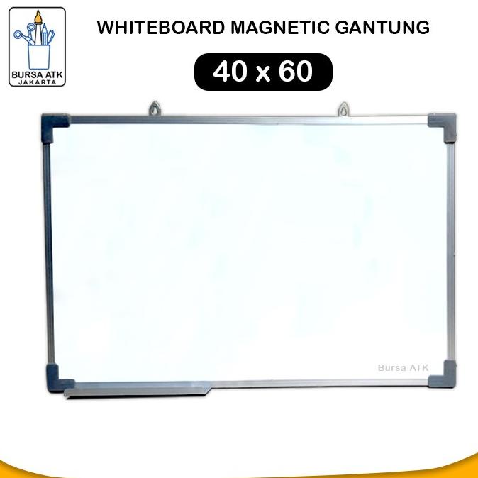 

Whiteboard Magnetic Papan Tulis Magnetic Gantung 40 X 60