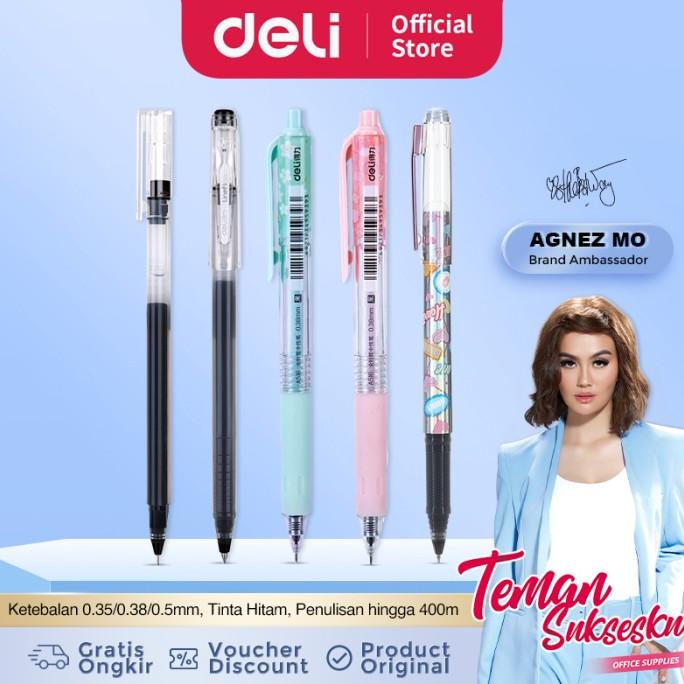 

Deli Gel Pen Pulpen Gel 0.5Mm Tinta Hitam Isi 12Pcs/Box A127
