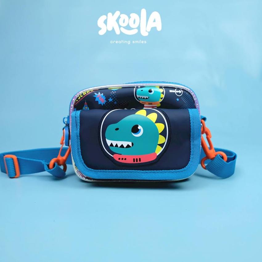 PROMO Skoola Tas Anak Laki - Laki PAUD Remaja Selempang Dinosaurus - Mili TERLARIS