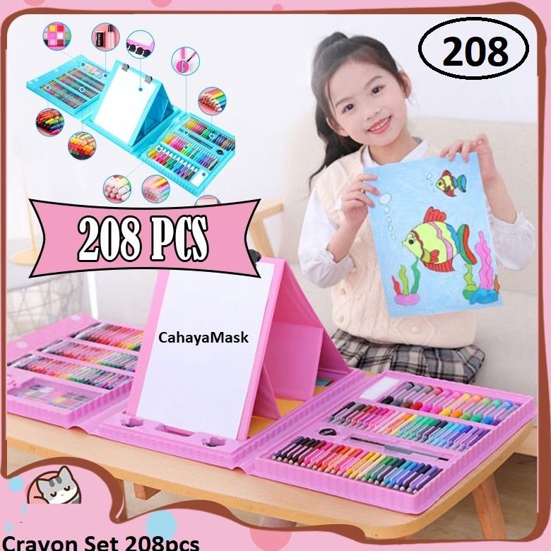 

Crayon Set 208 pcs/Pensil Warna/Alat Menggambar