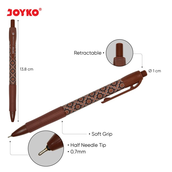 

Ball Pen / Pulpen / Pena Joyko Bp-184 / Culture / 0.7 Mm