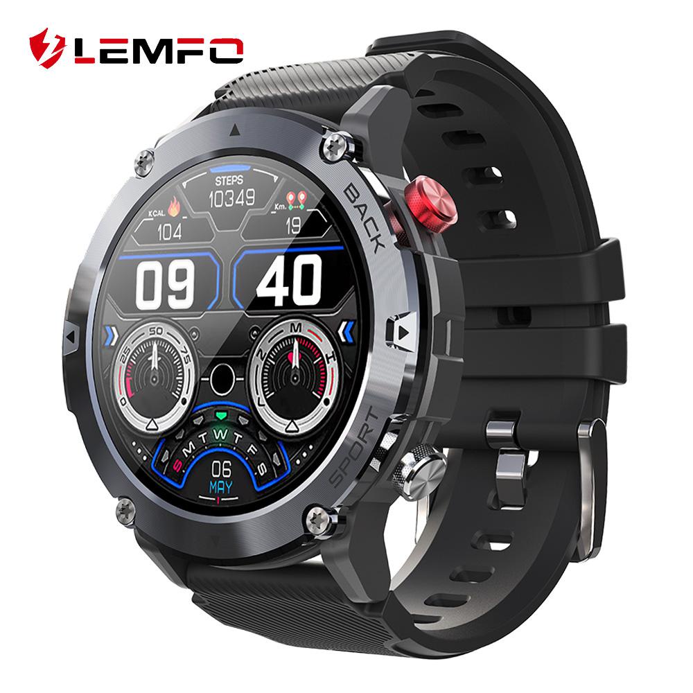 LEMFO LF26 Max Smart Watch Men Bluetooth Call Smartwatch 2022 IP68 Waterproof 360 HD Screen 15 Days 