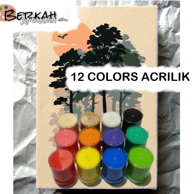 

Harga Termurah M8GWK cat lukis acrylik 1set 12warna K100 ➭Ready
