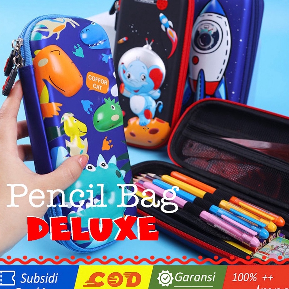 

[KODE PRODUK GHNZZ9487] WWH14B Tempat Pensil EVA Pen Pulpen Sekolah DELUXE School Pencil Bag Box TKM
