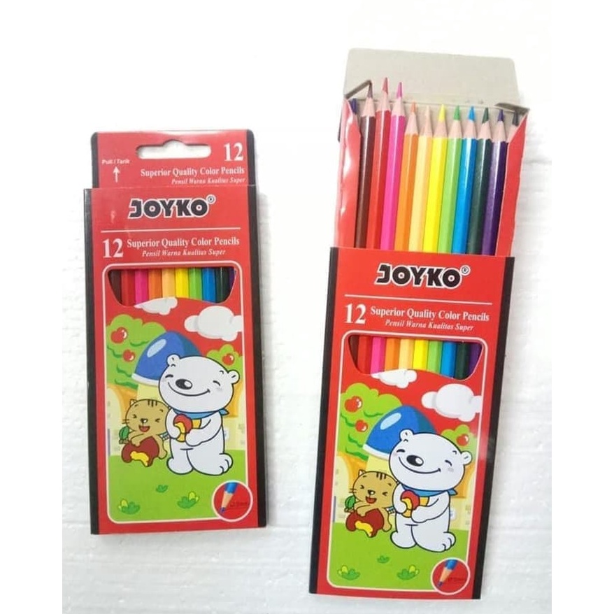 

[KODE PRODUK N9IGJ9783] Pensil Warna Joyko 12 Superior Quality Color Pencils (CP-12PB)