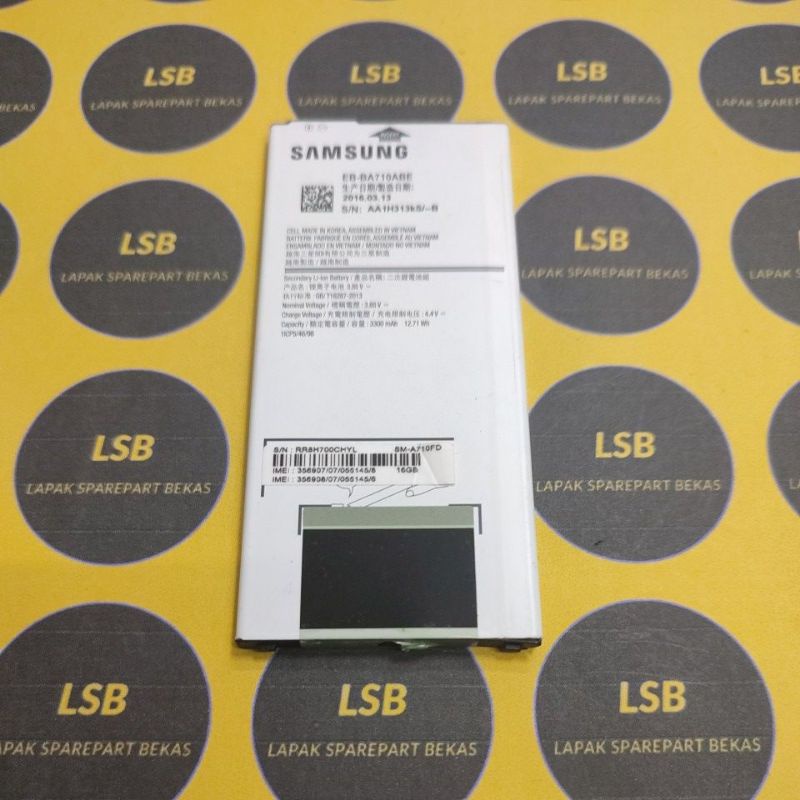BATTERY BATRE SAMSUNG A7 2016 A710F EB-BA710ABE ORIGINAL BEKAS