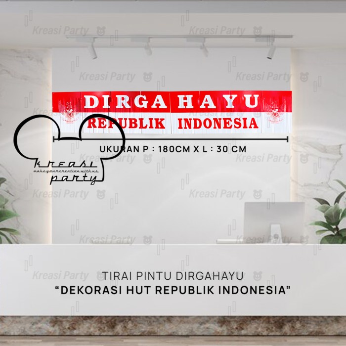 +%+%+%] Garland Dirgahayu RI / Hiasan HUT RI / Dekorasi HUT RI 17 Agustus