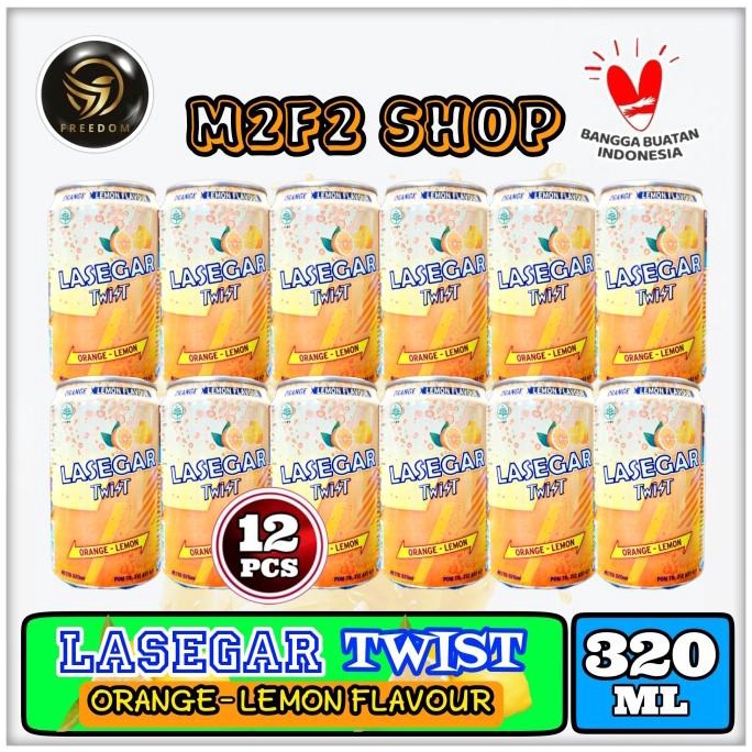 

LASEGAR Twist Minuman Penyegar Orange Lemon Kaleng - 320 ml (12 Pcs)