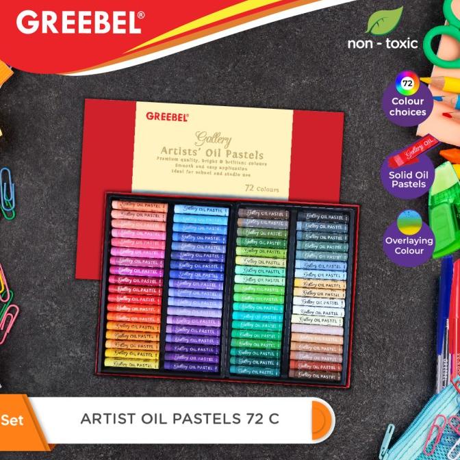 

GREEBEL Crayon Krayon ARTIST OIL PASTEL (72 Warna)untuk Anak non toxic