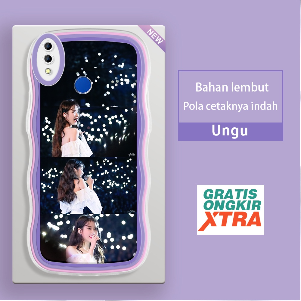 Mulia Realme 3 pro C1 C2  Casing Ponsel  Pola IU Lee Ji Eun Korea  warna-warni gelombang batas sofe 