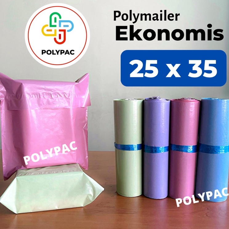 

[KODE PRODUK EEG9S9458] Polymailer Warna Ekonomis [25x35] isi 100 pcs - Polymailer Lem Warna Pastel