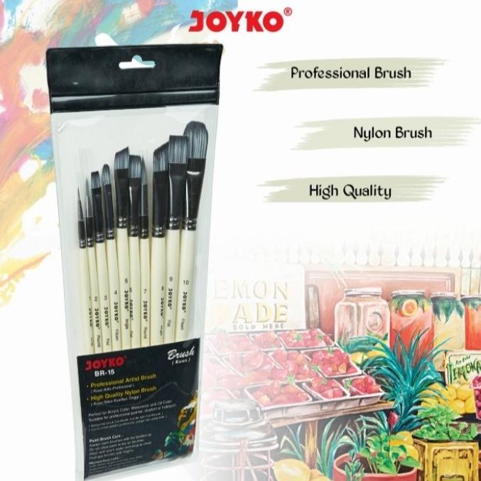 

Joyko PROFESSIONAL Brush Set / Kuas Lukis Cat Acrylic Air Joyko BR-15