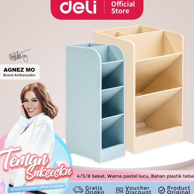 

Deli Pen Holder / Rak Tempat Pulpen Pensil 4 5 8 Sekat Pastel 89Xx