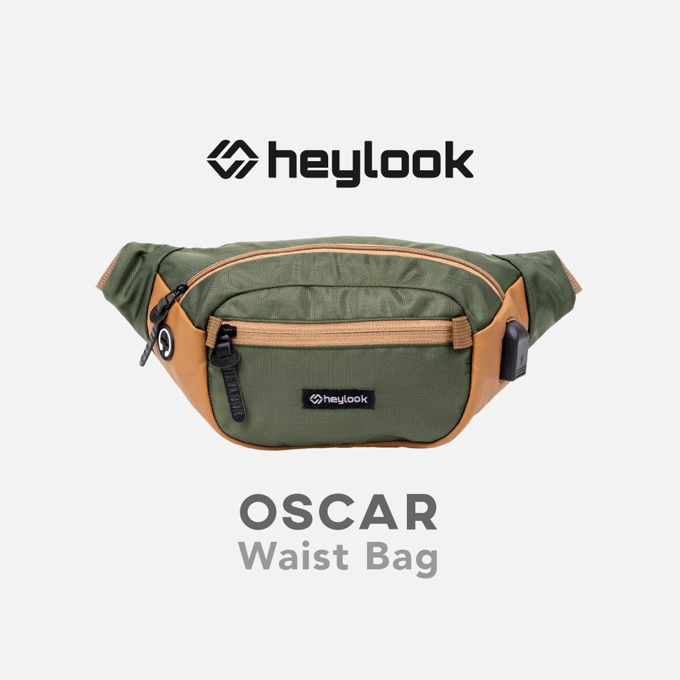 Sale!!!! HEYLOOK Official - Tas Selempang Pria Waist Bag Nylon Oscar Pria Waist Bag Distro