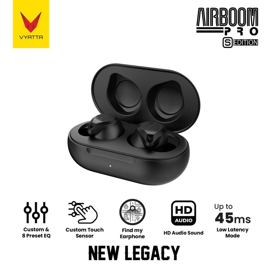 WAN371 VYATTA AIRBOOM PRO S TWS BLUETOOTH HEADSET EARPHONE ENC EQ SETTING *