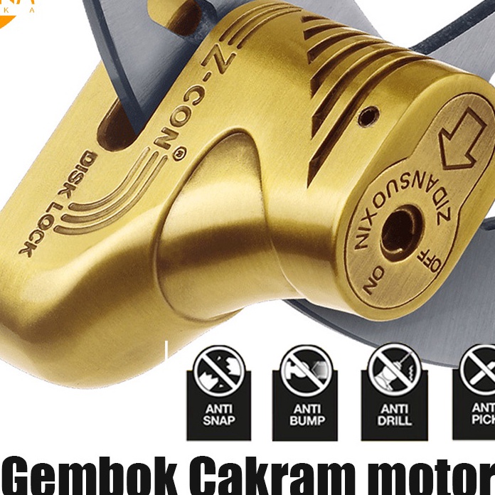 murah Gembok Cakram motor Gembok Cakram Kunci Rem Sepeda motor belkang