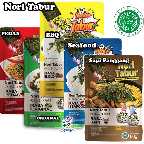 

[KODE PRODUK DGVOG6457] Nori Tabur Rumput Laut Panggang 60g Halal