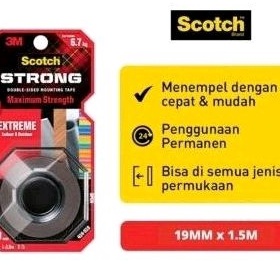 

Termurah Double Tape 3M Scotch Original 3M Double Tape 3M Super Kuat Super Lengket 6,7Kg 19mm x 1,5 meter