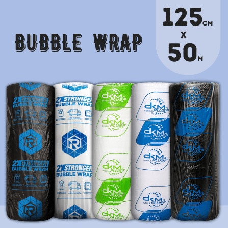 

Terlaris Plastik Bubble Buble Babel Wrap Roll Hitam Bening 125Cm X 50M Rusfet