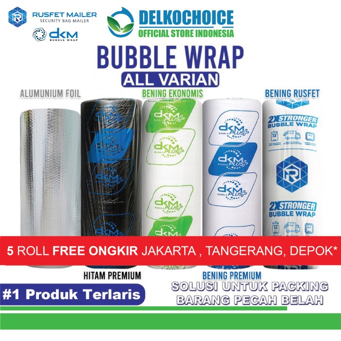 

Bestseller Plastik Bubble Wrap 125Cm X 50Meter Dkm Plus Premium Termurah Roll