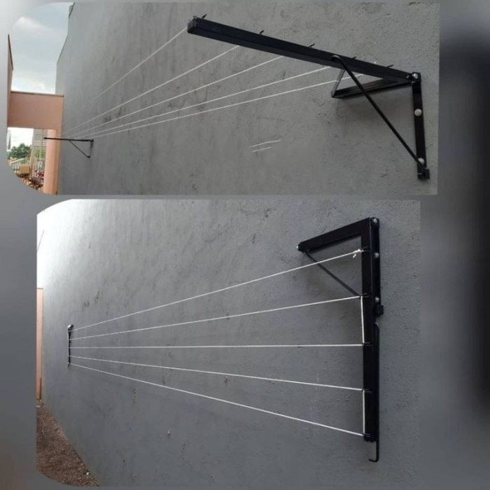 Best Seller Jemuran Dinding/Jemuran Besi/Free Tali/Jemuran Lipat