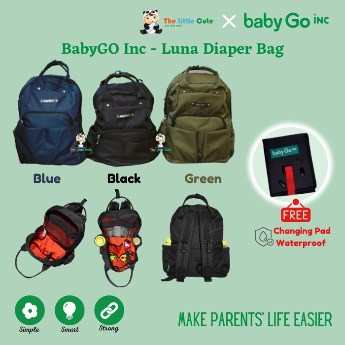 Terlaris Babygo Inc Luna Diaper Bag