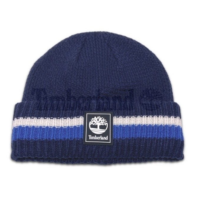 Topi TIMBERLAND Men YC Beanie Blue ORIGINAL NEW