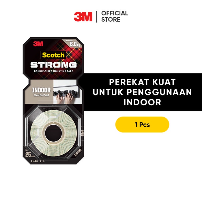 

Terlaris Scotch 3M Perekat Isolasi Indoor Mounting Tape 110-S25 25 Mm X 1.5 M