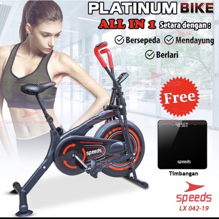 Terlaris Sepeda Statis Platinum Bike Spining Bike Speeds Alat Gym Lx 042-19